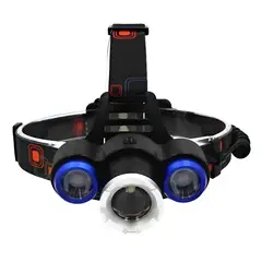 GENERICO - Potente Linterna Minera Led 8500lm T6 + Cob Azul