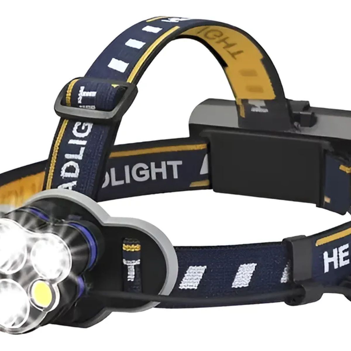 GENERICO - Linterna Frontal Cintillo Recargable 6 Led Linterna 8 Modos Blanco Negro