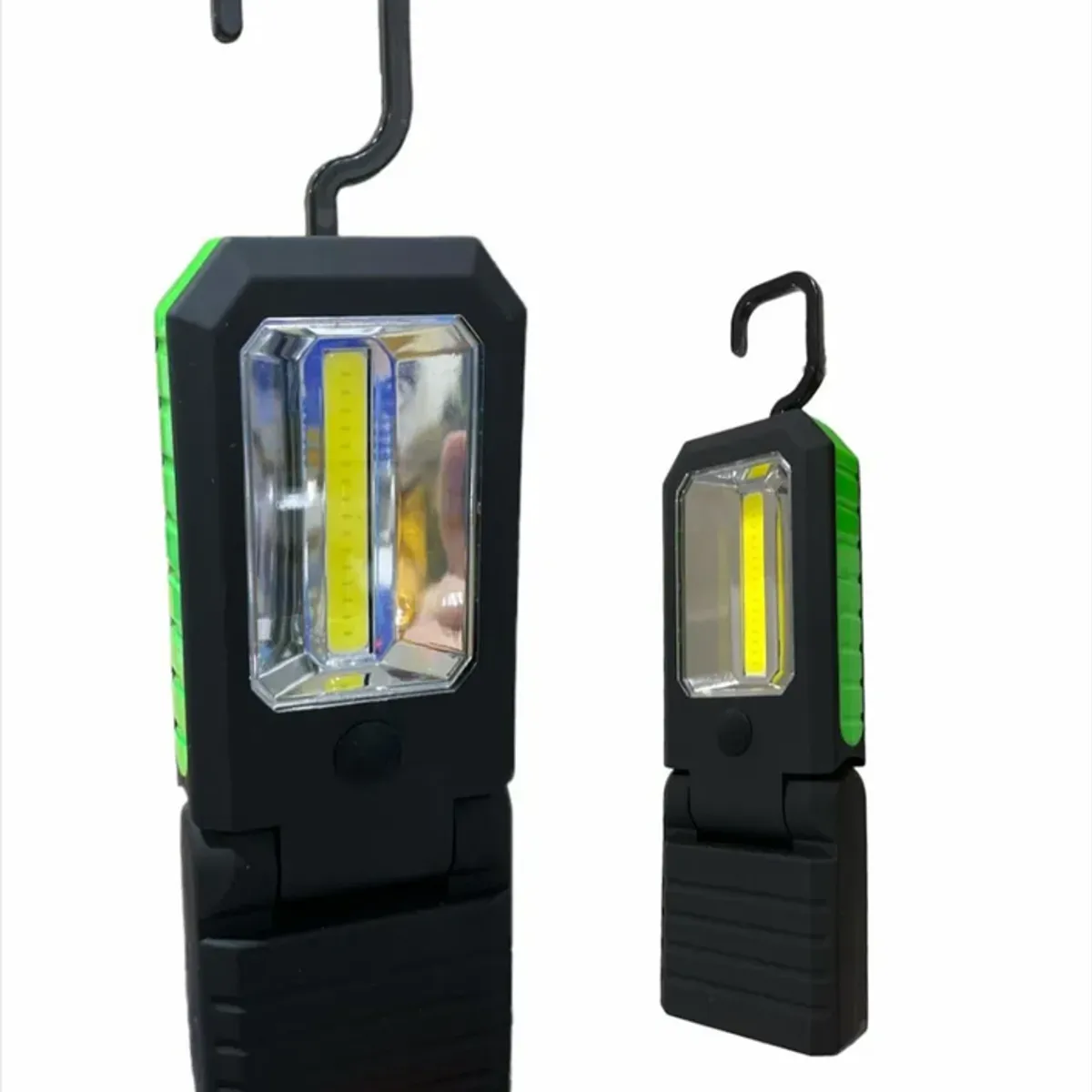 GENERICO - Pack 12 Unidades De Linternas 1 Cob 3 Led Con Imán Y Gancho Blanco