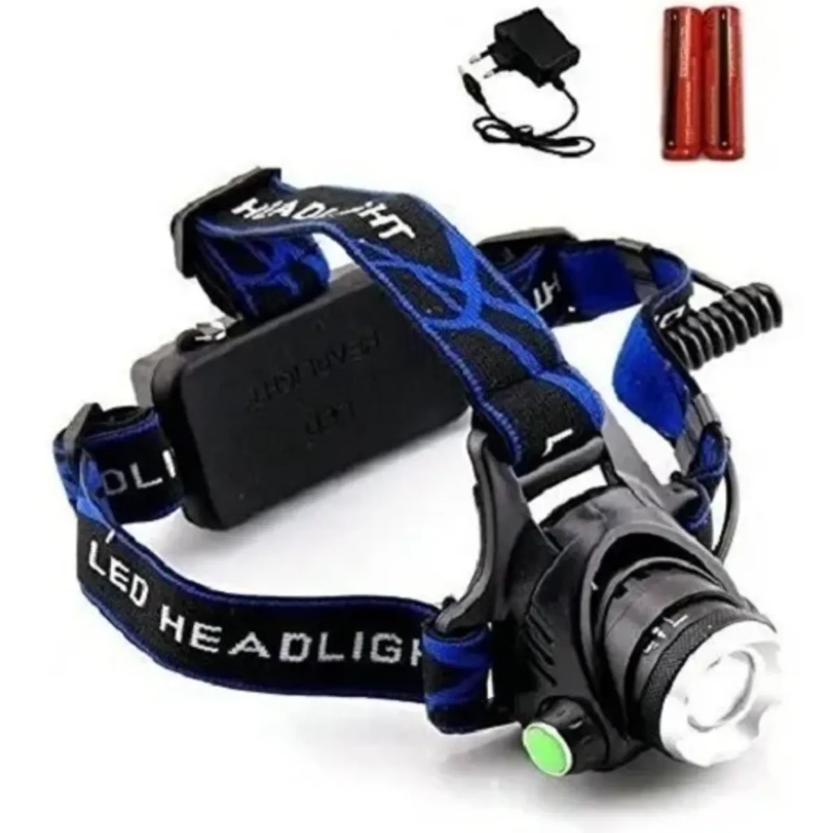 GENERICO - Linterna Frontal Recargable Led De Cabeza 1600 Lúmenes