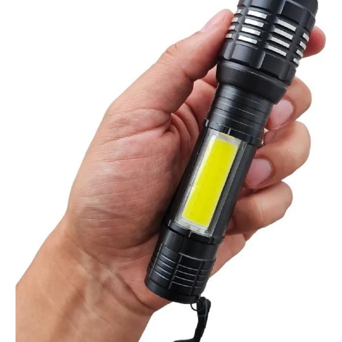 GENERICO - Linterna De Bolsillo Linterna Tactica Recargable Emergencia Blanco Negro