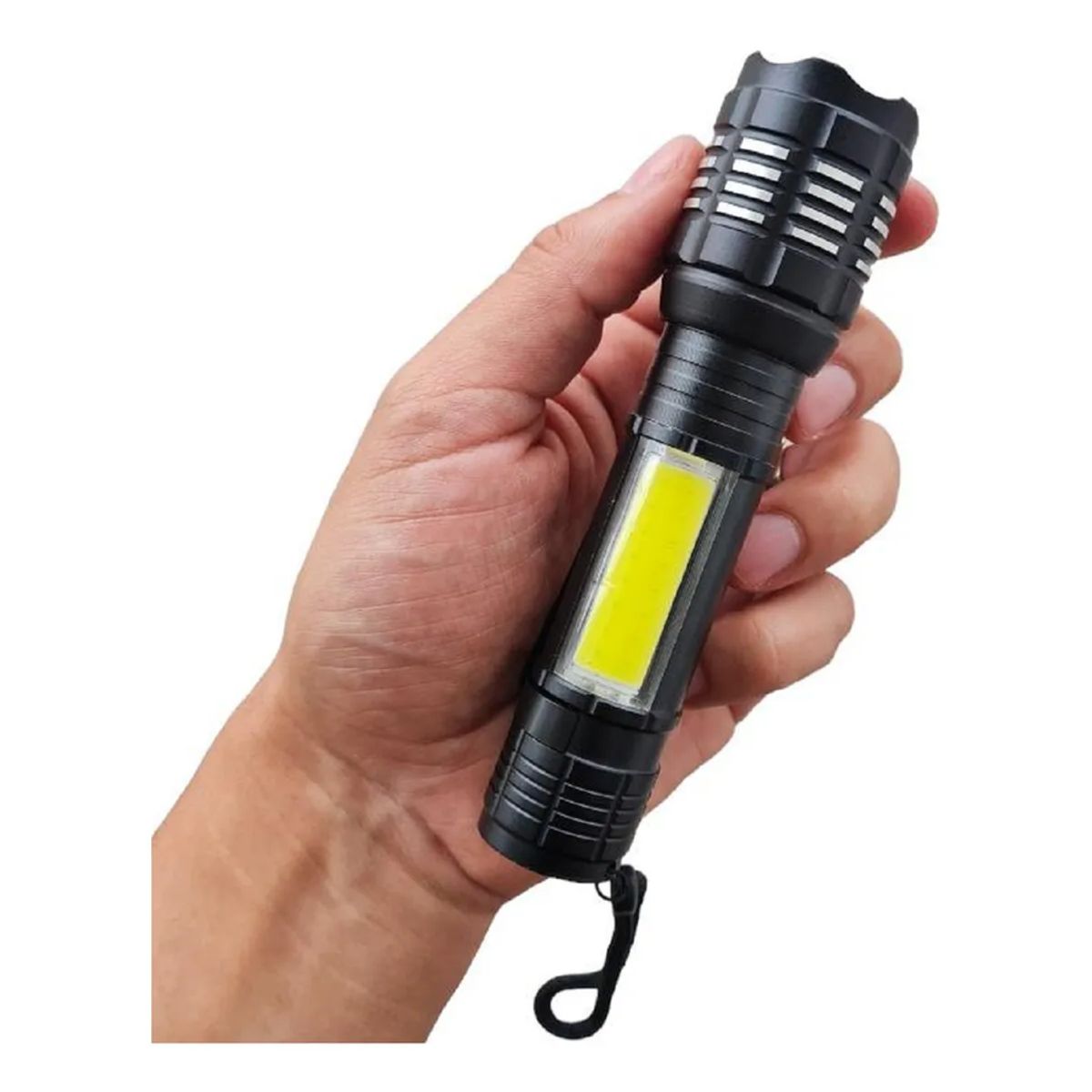 GENERICO - Linterna De Bolsillo Linterna Tactica Recargable Emergencia Blanco Negro