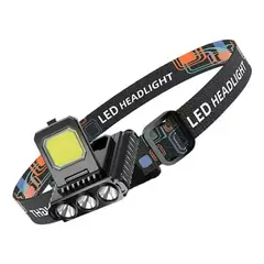GENERICO - Linterna Minero Recargable Doble Led Usb Con Sensor Proximid