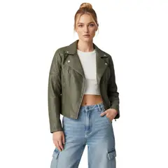 D'JOE - Chaqueta Ecocuero Aviadora Mujer Atenea