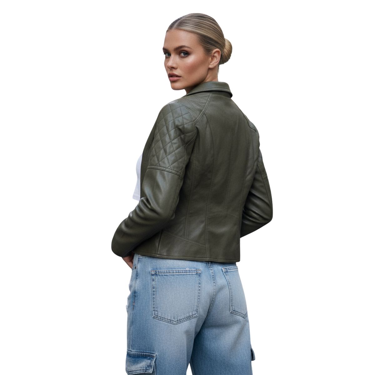 D'JOE - Chaqueta Ecocuero Aviadora Mujer Atenea