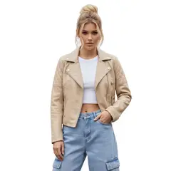 D'JOE - Chaqueta Ecocuero Aviadora Mujer Atenea