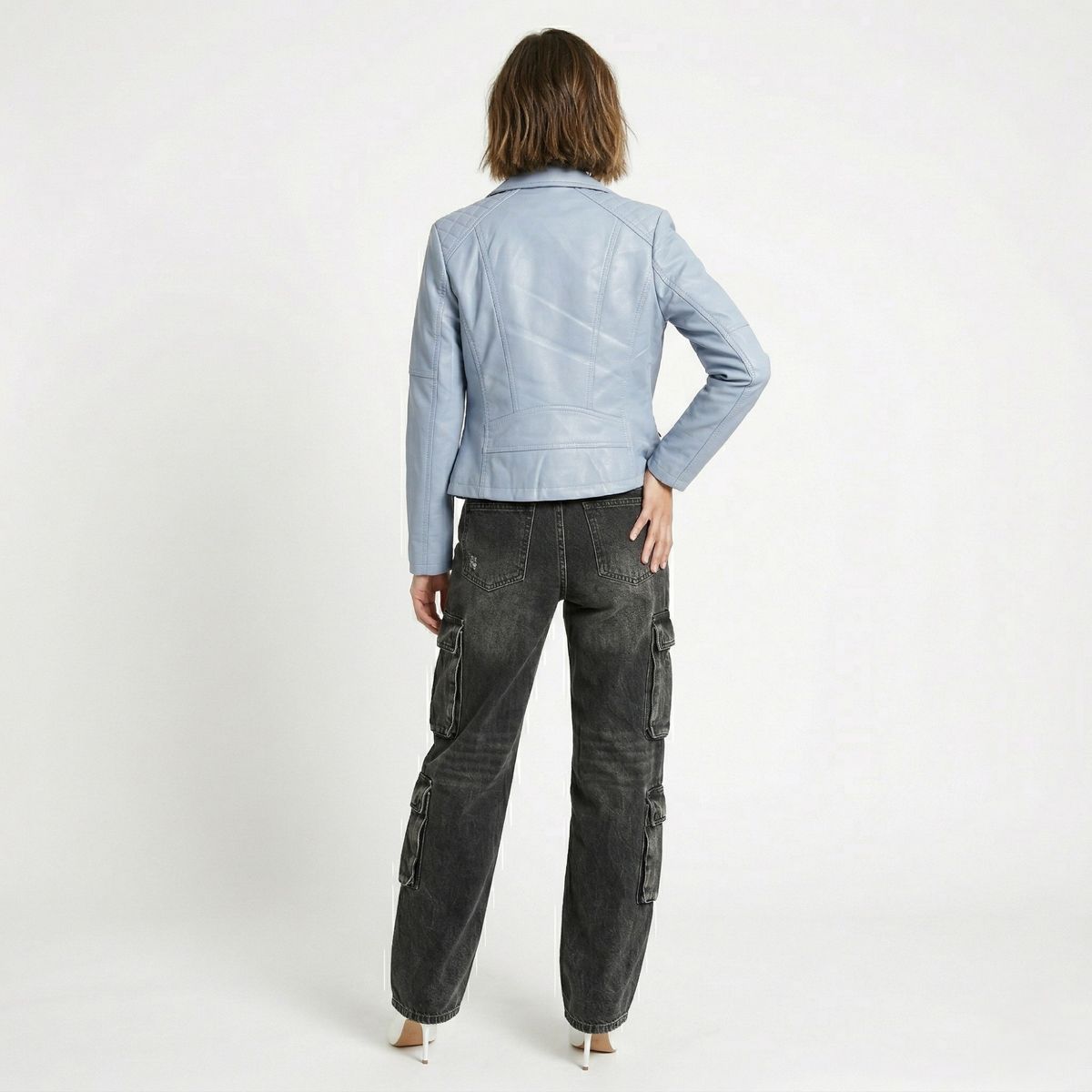 D'JOE - Chaqueta Ecocuero Aviadora Mujer Atenea