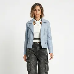 D'JOE - Chaqueta Ecocuero Aviadora Mujer Atenea