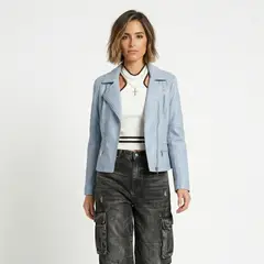 D'JOE - Chaqueta Ecocuero Aviadora Mujer Atenea