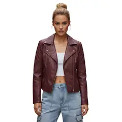 D'JOE - Chaqueta Ecocuero Aviadora Mujer Atenea