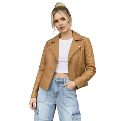 D'JOE - Chaqueta Ecocuero Aviadora Mujer Atenea