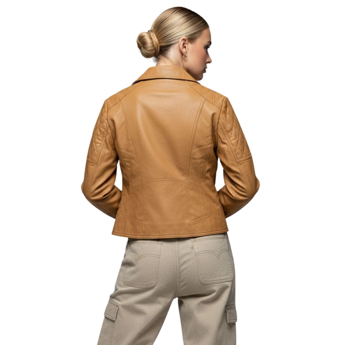 D'JOE - Chaqueta Ecocuero Aviadora Mujer Atenea