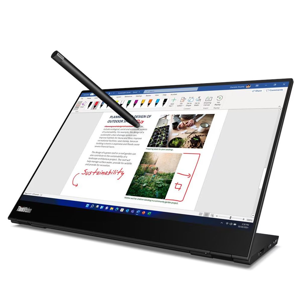 LENOVO - Monitor portatil ThinkVIsion M14T Gen2 WLED 2240x1400 14