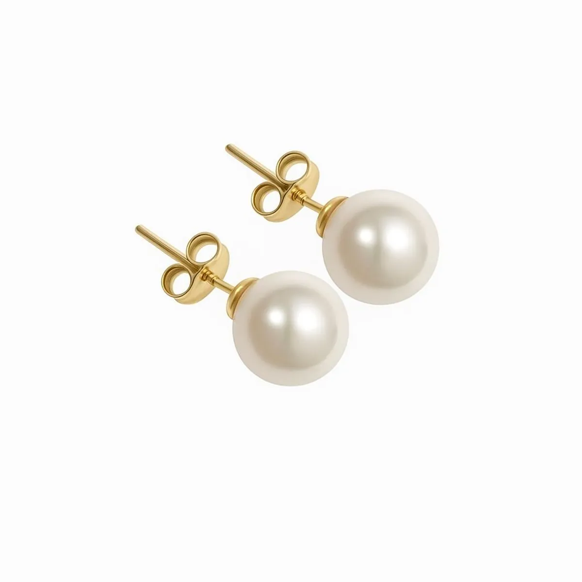 JOYAS LANDEROS - Aros con Perla Enchapados Oro 18k