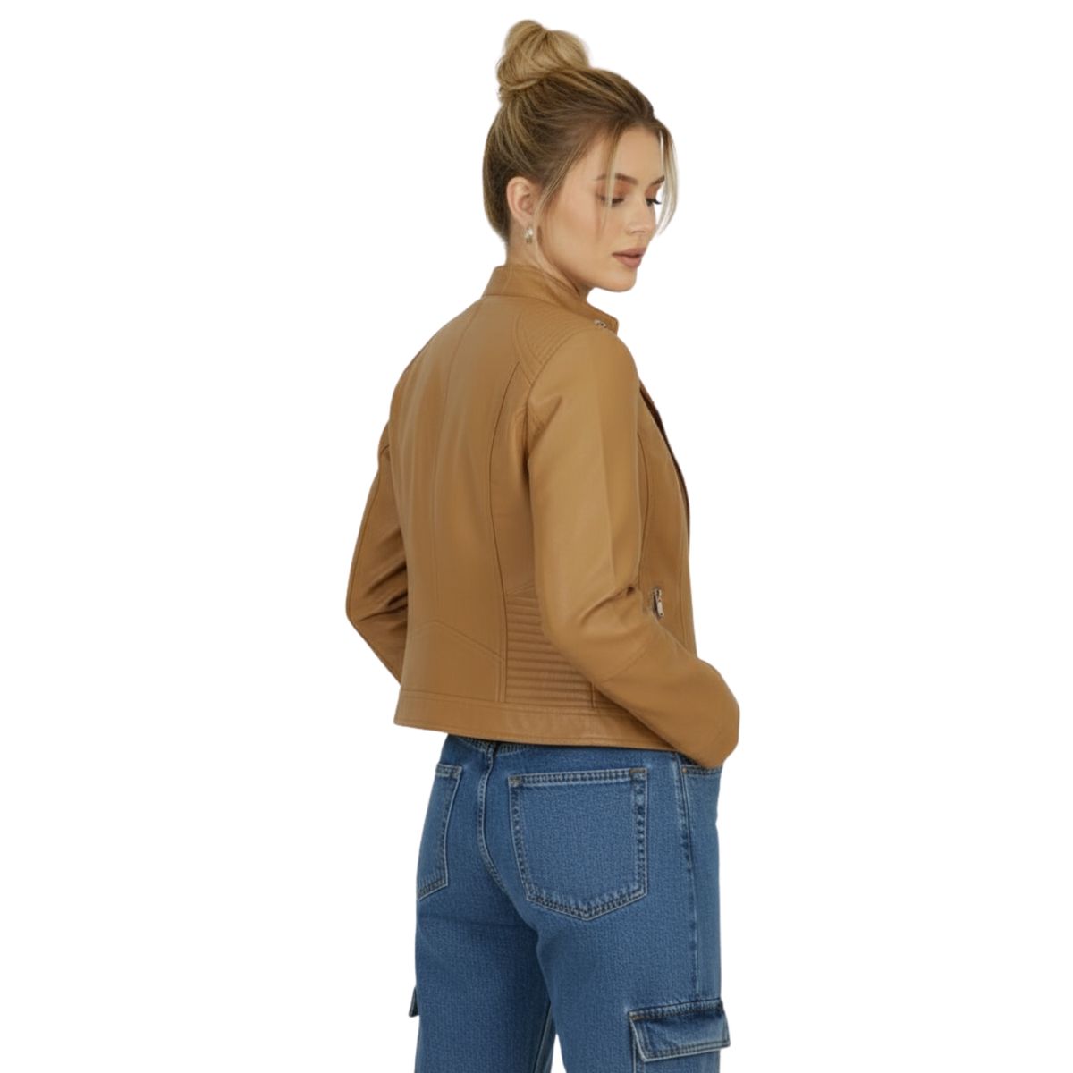 D'JOE - Chaqueta Ecocuero Biker Mujer Olimpus