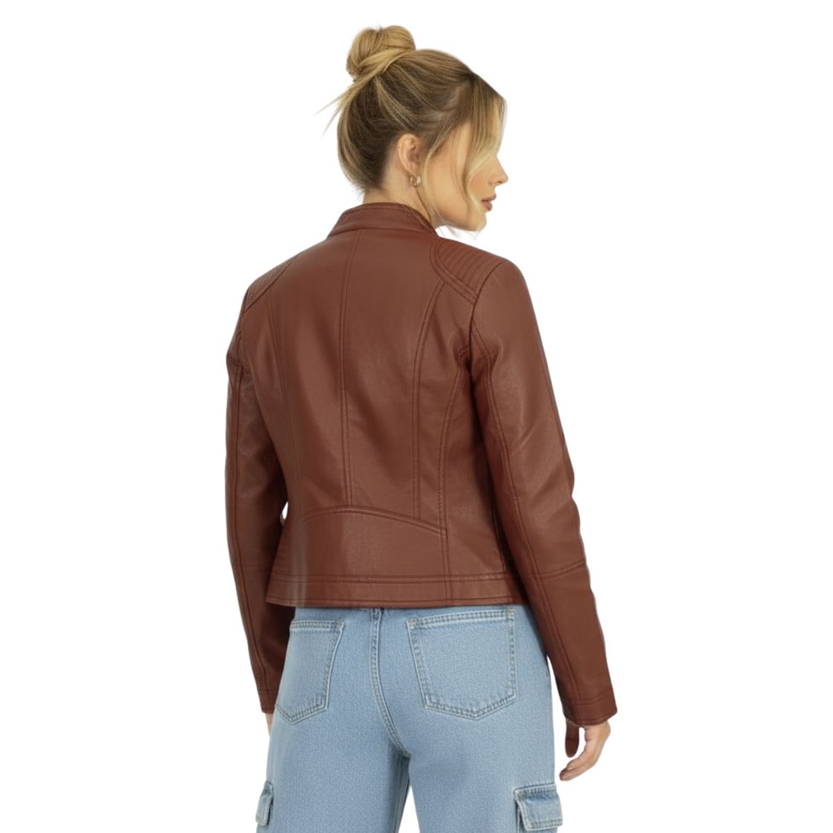 D'JOE - Chaqueta Ecocuero Biker Mujer Olimpus