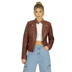 D'JOE - Chaqueta Ecocuero Biker Mujer Olimpus