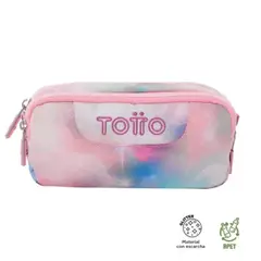TOTTO - Estuche Escolar Rosado Glitter Multiuso Organizador De Lapices