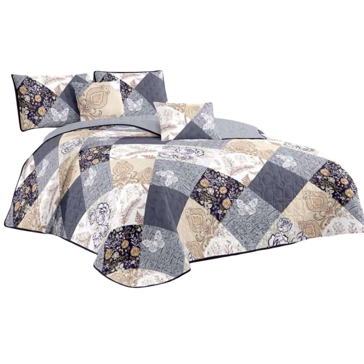 GENERICO - Cubrecama Quilt verano 2 plaza