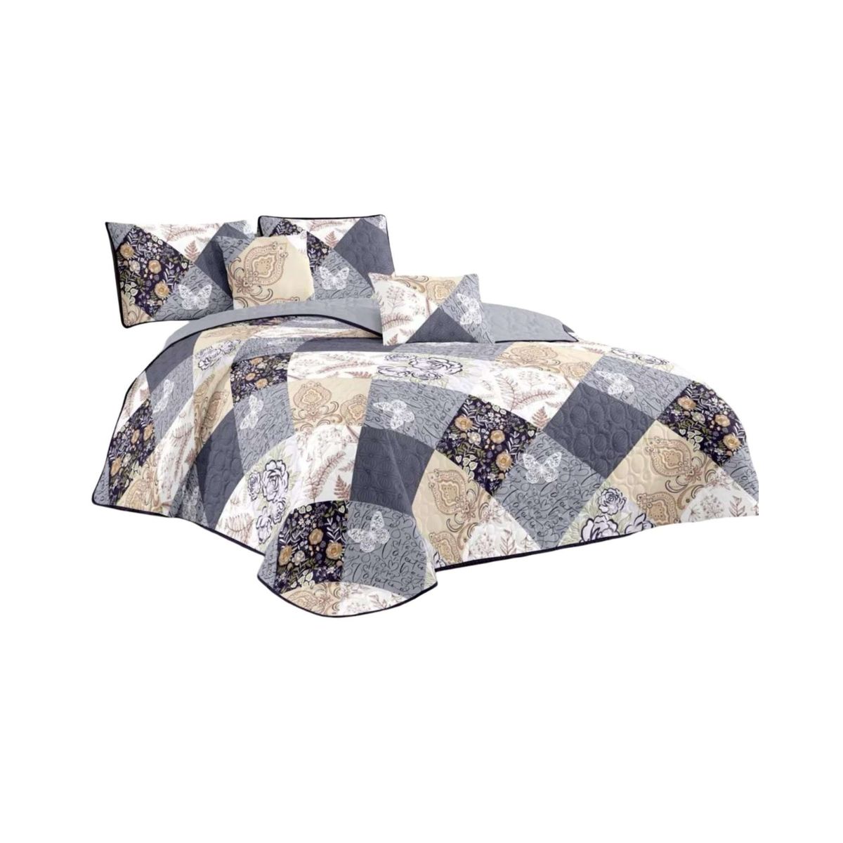 GENERICO - Cubrecama Quilt verano 2 plaza