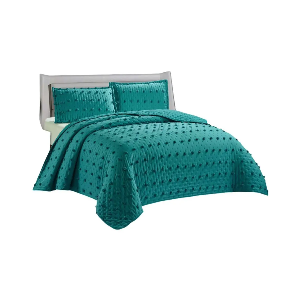 GENERICO - CUBRECAMA QUILT TUFTING DE LUJO SUAVE KING