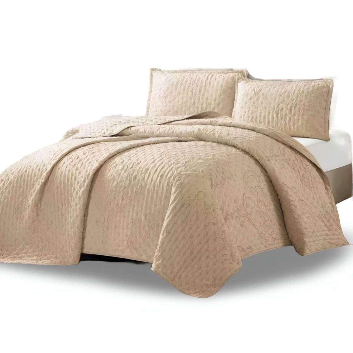 GENERICO - CUBRECAMA QUILT TUFTING DE LUJO SUAVE 2 PLAZAS