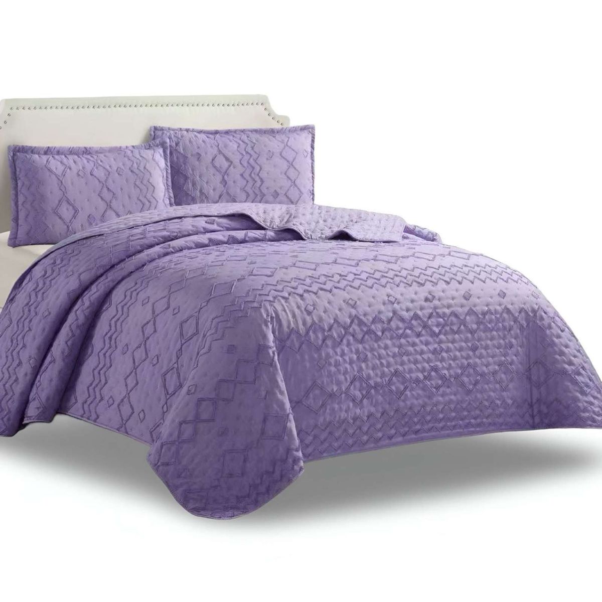 GENERICO - CUBRECAMA QUILT TUFTING DE LUJO SUAVE PLAZA Y MEDIA