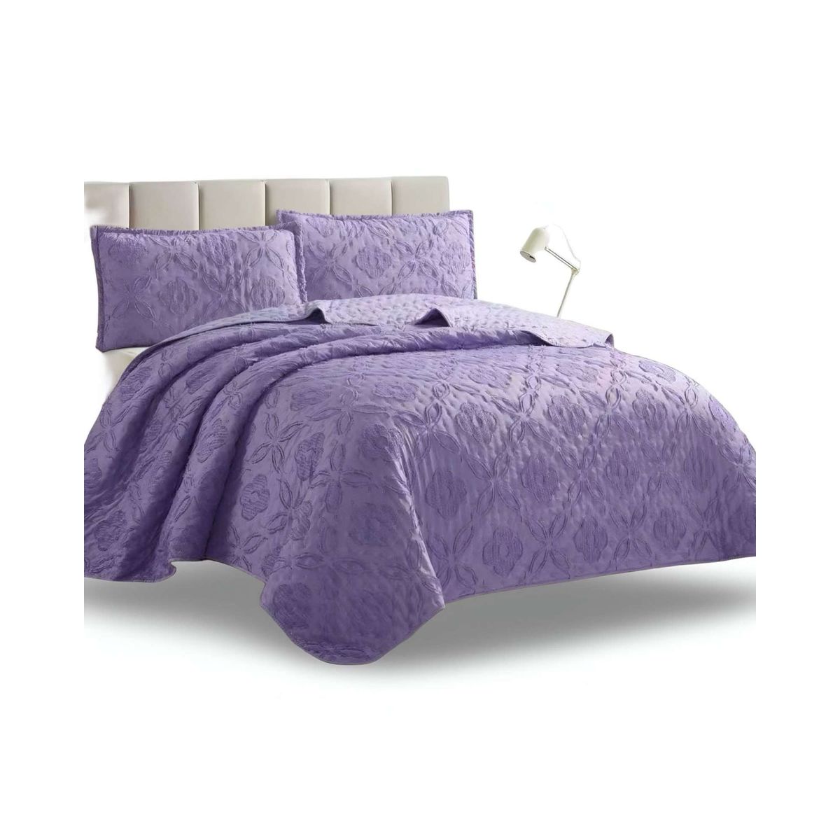 GENERICO - CUBRECAMA QUILT TUFTING DE LUJO SUAVE PLAZA Y MEDIA