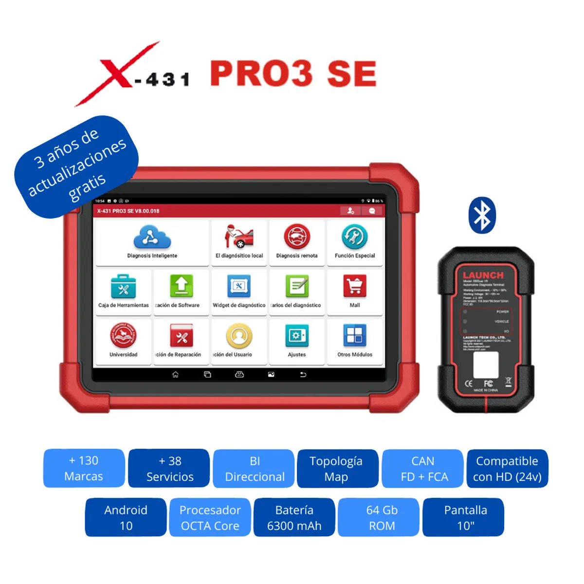 LAUNCH - Escáner Automotriz Launch X431 PRO 3 SE