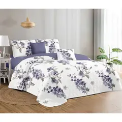 GENERICO - Quilt de Verano 2 plazas con Diseño Floral TFCC509