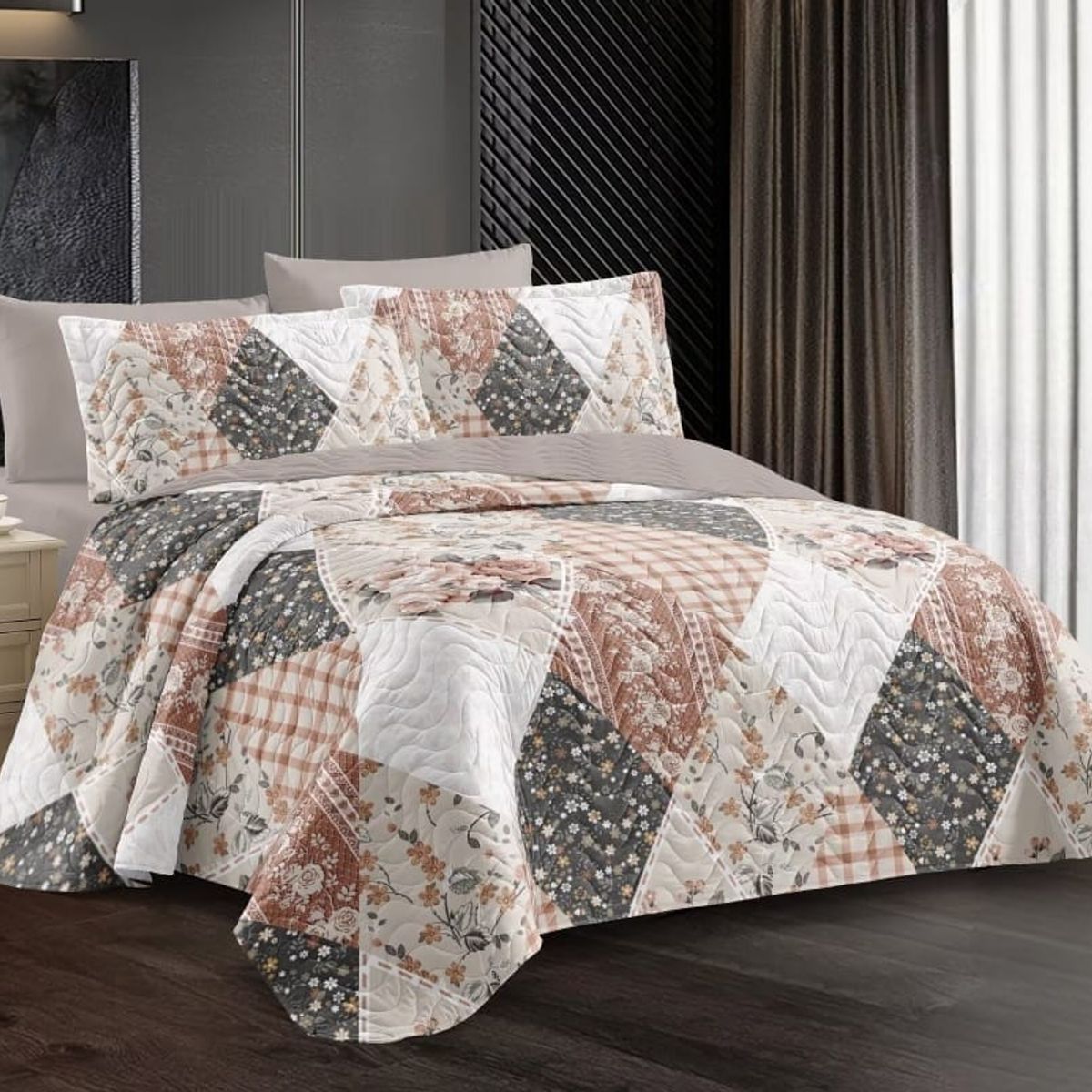 GENERICO - Quilt de Verano 2 plazas con Diseño  TFCC636