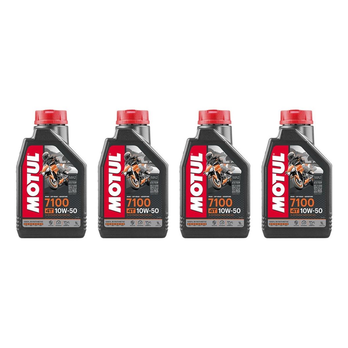 MOTUL - Aceite Para Motor Motul Sintético 10w-50 Para Motocuatriciclo De 4 Unidades X 1l  4l