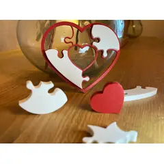 GENERICO - Rompecabezas de corazón – 7 piezas, 1 amor