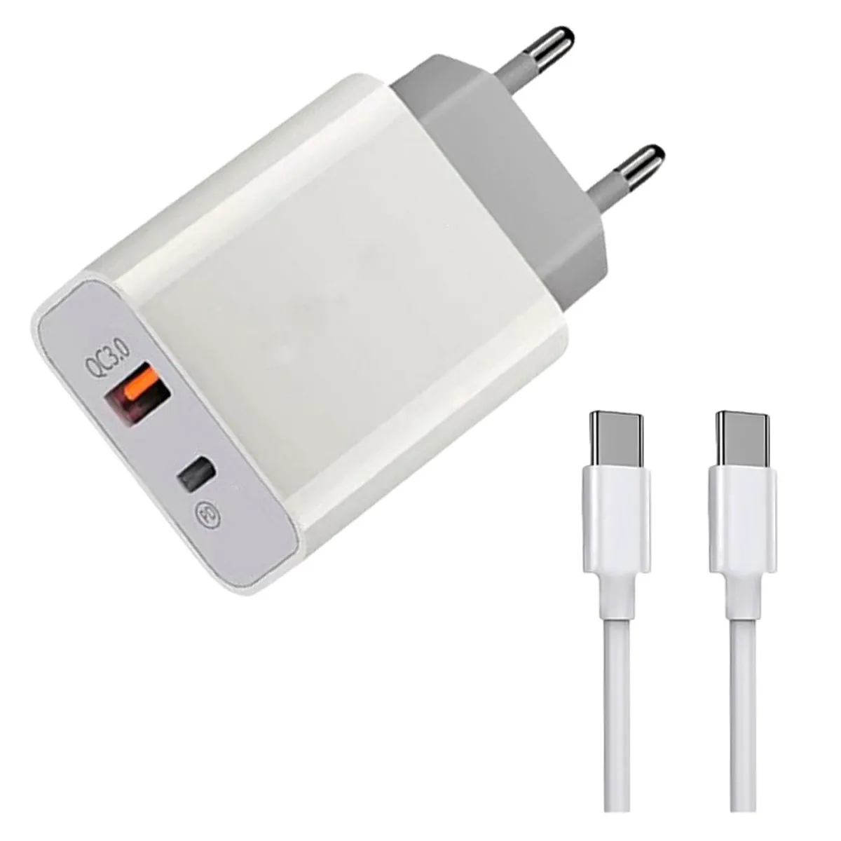 IRM - Cargador Para Samsung Android Super Rapido Tipo C + Usb 35w