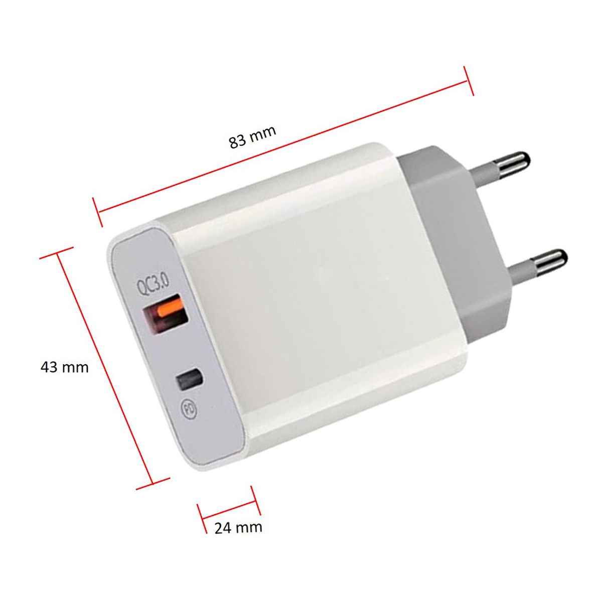IRM - Cargador Para Samsung Android Super Rapido Tipo C + Usb 35w