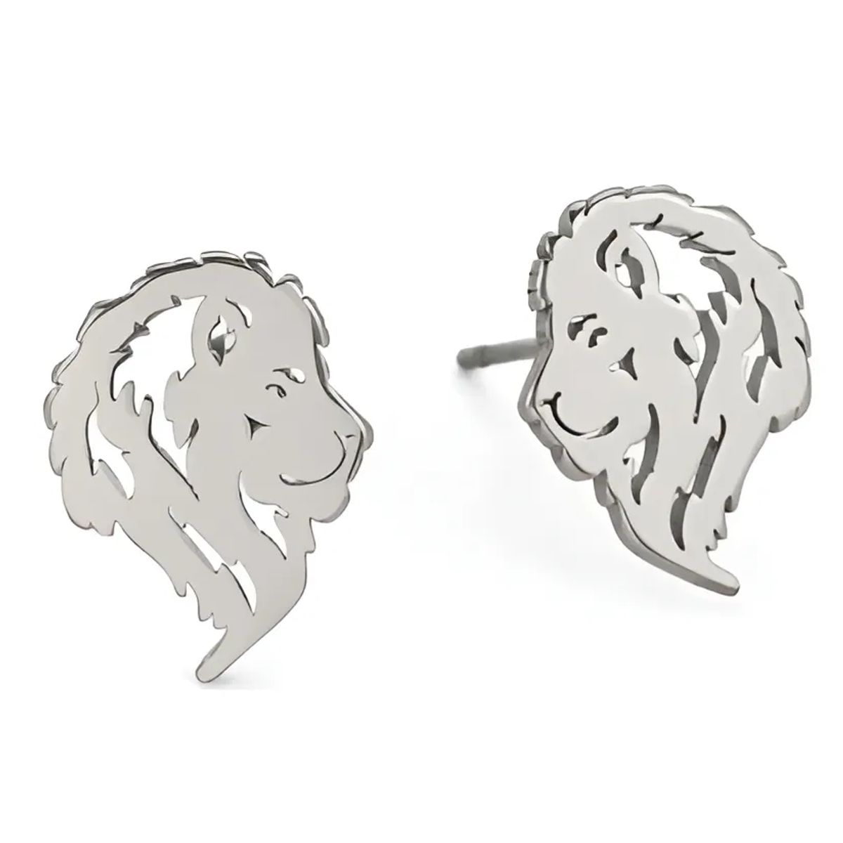 GENERICO - Aros Punk Leon silver Ring Hombre Mujer Moda