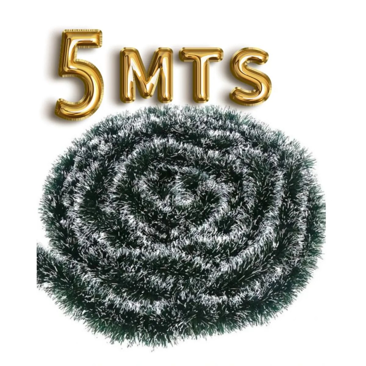 GENERICO - Guirnalda de Navidad Verde Con Borde Nieve 5 metros Decoración