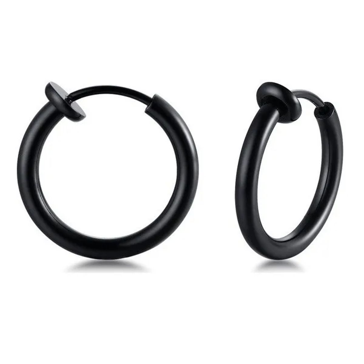 GENERICO - Aros A Presión Punk Hombre Mujer Black Manba Earing