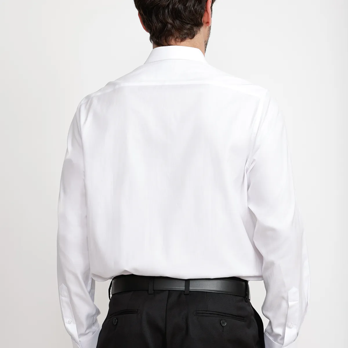 TRIAL - Camisa Hombre Formal Doble Puño Dobby Classic Blanco