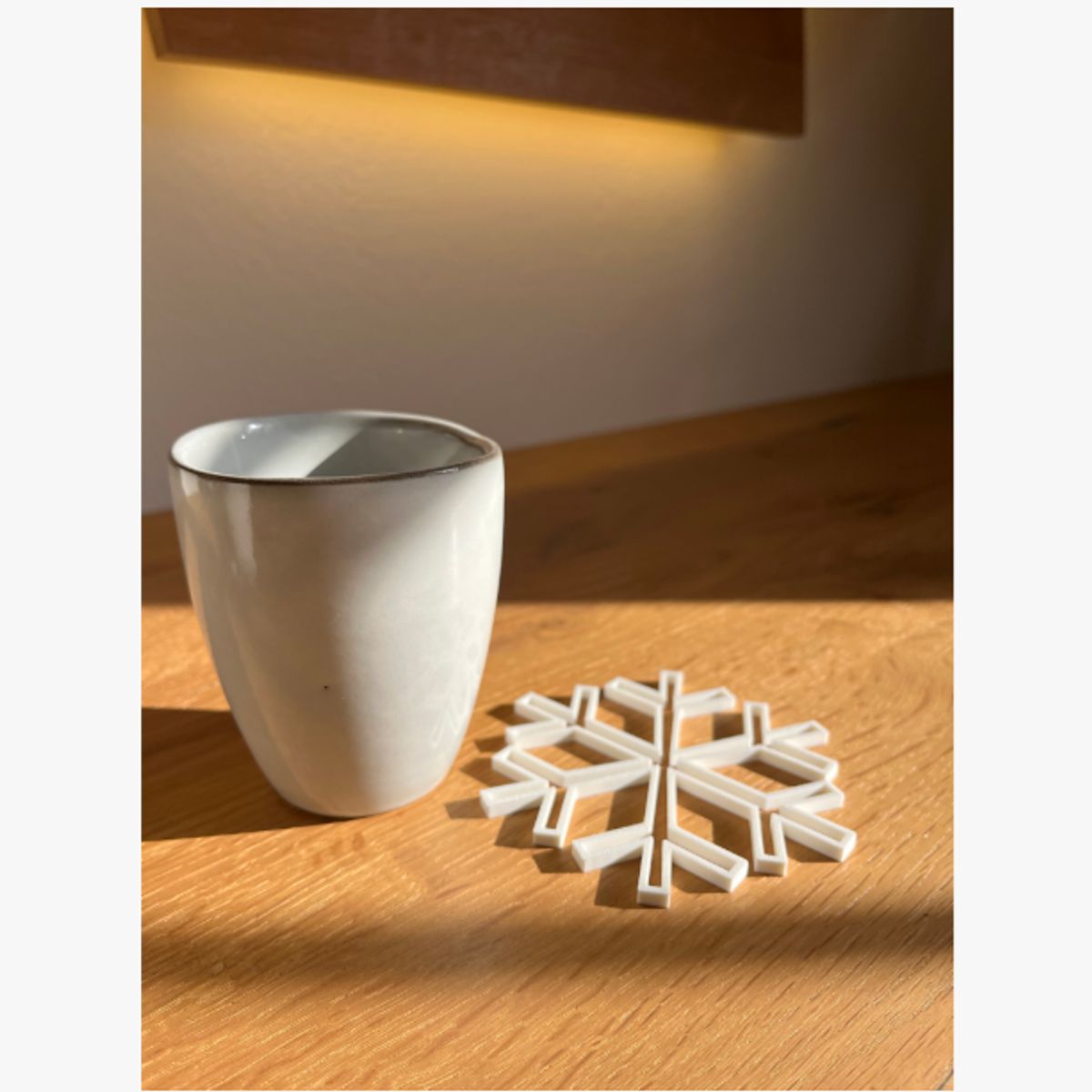 GENERICO - Posavasos y decoración de 6 copos de nieve
