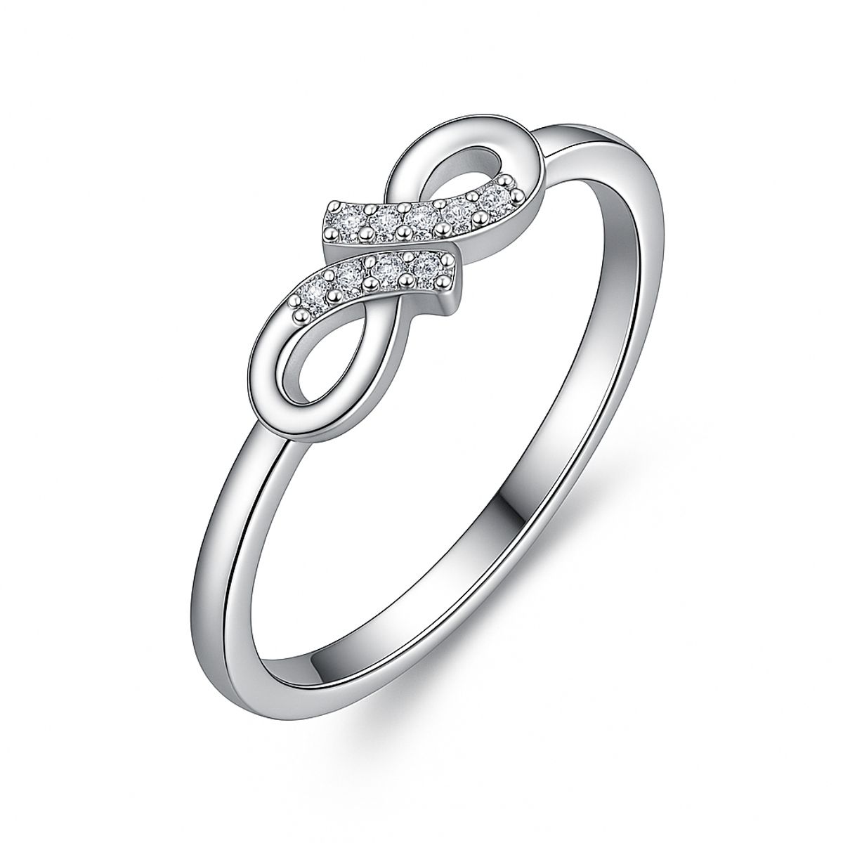 GENERICO - Anillo plata 925 infinito ajustable regalo