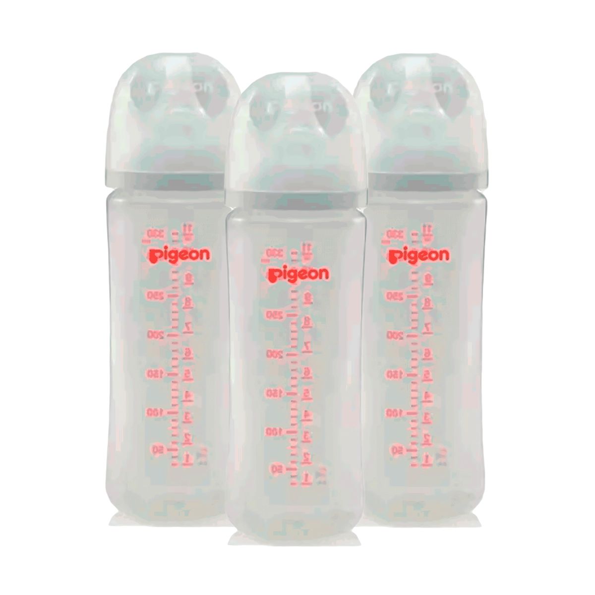 PIGEON - Pack x3 Mamaderas Biberón Softouch Pp 330 Ml Color Blanco Pigeon