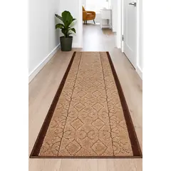 MROTTO - Alfombra Pasillo Cafe 70 cm x 3,5 metros ANTIDESLIZANTE Sin Terminacion