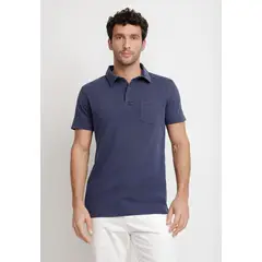 TRIAL - Polera Polo 100% Algodón Pima Marc Azul Marino
