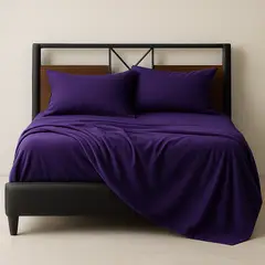 ARMONIA - Juego de Sábana 2½ King 800 Hilos Liso Rojo v13