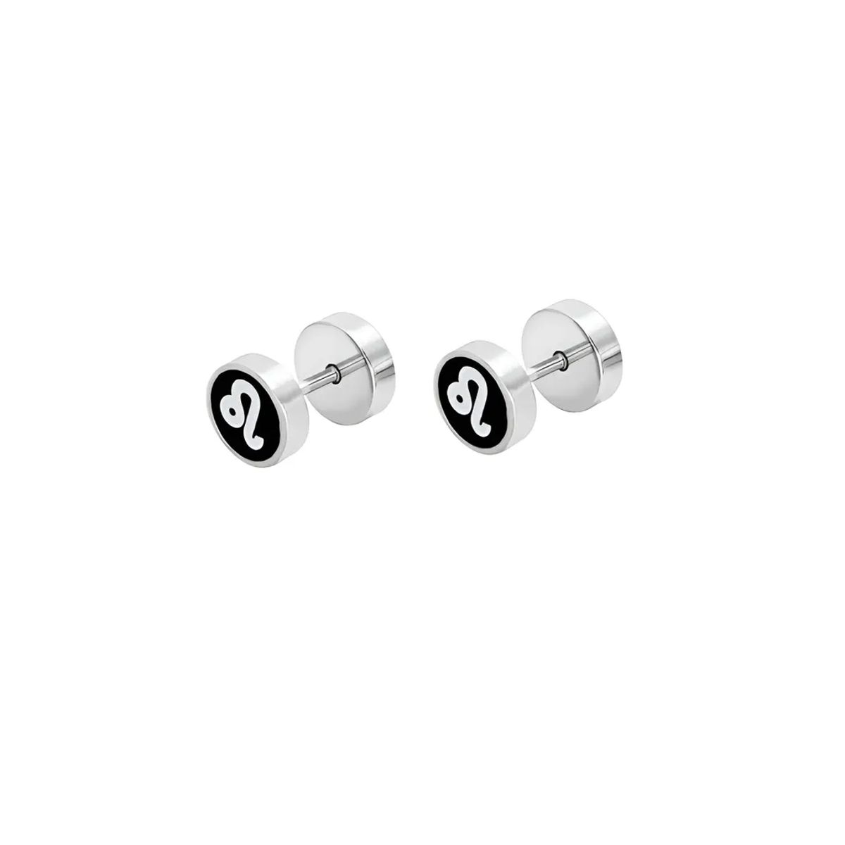GENERICO - Aros Punk Silver Ring Signo Leo Hombre Mujer Moda