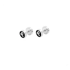 GENERICO - Aros Punk Silver Ring Signo Leo Hombre Mujer Moda
