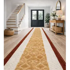MROTTO - Alfombra Pasillo Cafe 70 cm x 3,5 metros ANTIDESLIZANTE Sin Terminacion
