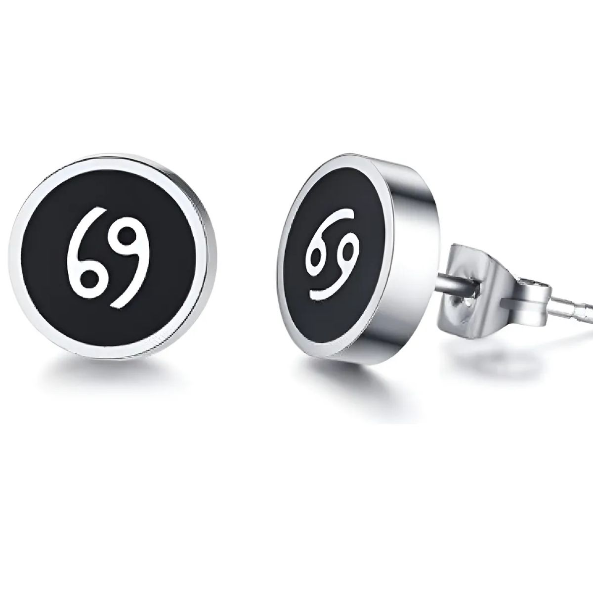 GENERICO - Aros Punk Silver Ring Signo Cancer Hombre Mujer Moda