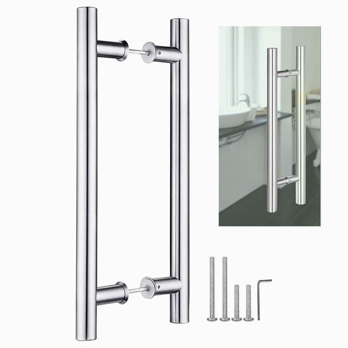 GENERICO - Manillon Puerta Acero Inoxidable 100cm Toda Clase De Puerta